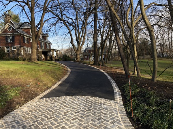 Belgian Block and Concrete Driveway in Saddle River NJ