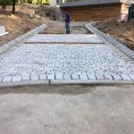 Belgian Block and Cement Driveway in Alpine NJ