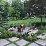 Pea Gravel and Boulder Bordered Fire Pit in Mahwah, NJ