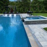 Poolside Patio, Pillars, Fire Pit, and Backyard Overhaul in Allendale, NJ